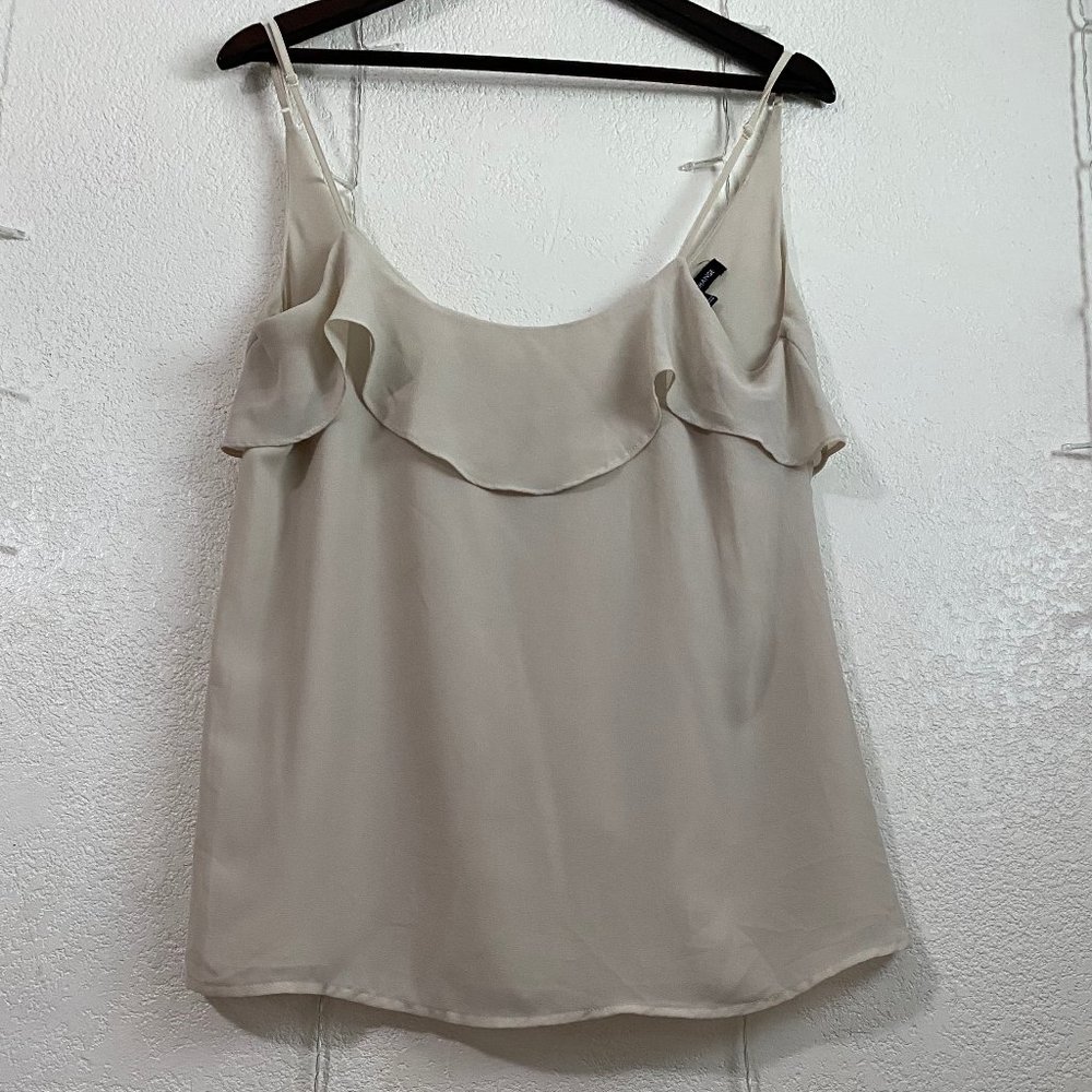 Foreign Exchange Beige flowy shirt sz L